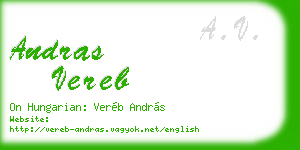 andras vereb business card