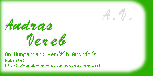andras vereb business card